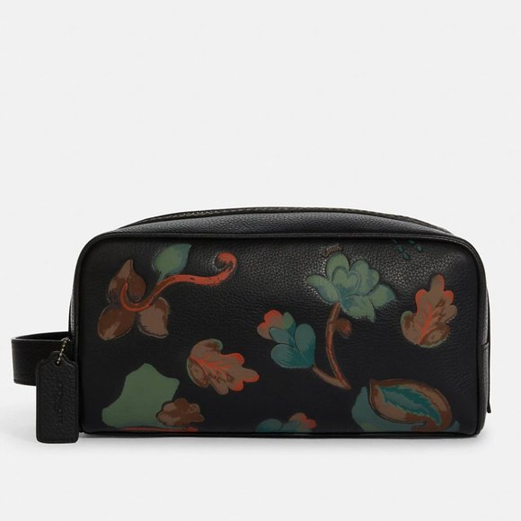 ๐ Coach Large Travel Kit With Dreamy Leaves Print - Picture 3 of 12